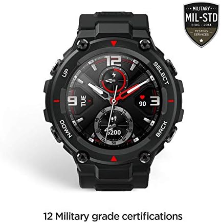 Amazfit GTR Smartwatch, Klasik Tasarım, 24/7 Kalp Hızı Monitörü & T-Rex Akıllı İzle ile GPS, askeri Açık Spor İzle Erkekler için,