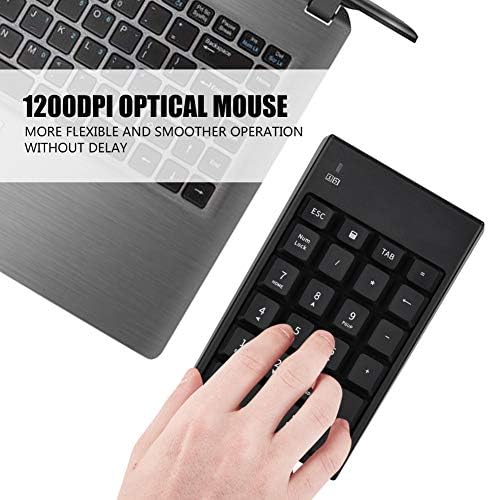 Sanpyl Kablosuz Sayısal Klavye Mouse Combo, 2.4 GHz 1200 DPI Optik Fare 22-Key Sayısal Klavye Mini USB Numarası Pad Klavye Fare