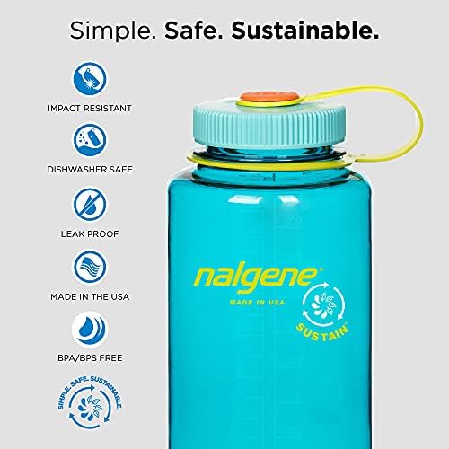 Nalgene Tritan Geniş Ağızlı BPA İçermeyen Su Şişesi, Nar, 32 oz