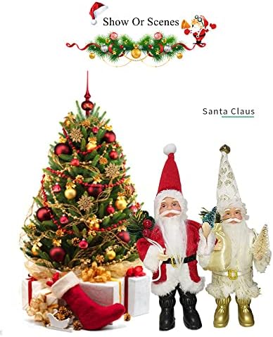 4 ADET Noel Baba Heykelcik Heykeller Noel El Yapımı Koleksiyon Bebekler Noel Süsler Süslemeleri Noel ağaçları için Kapalı Dekor