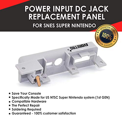 EVORETRO tarafından SNES Super Nintendo için güç Girişi DC Jack Değiştirme Paneli, İlk Nesil ABD NTSC Super Nintendo sistemi