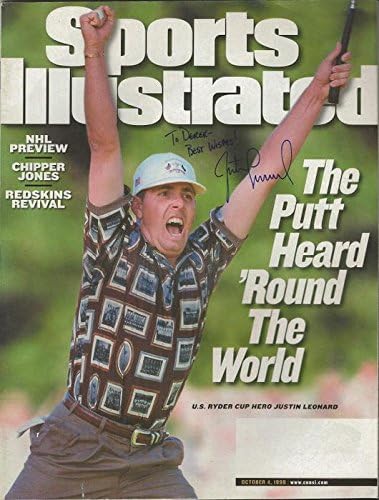 Justin Leonard İmzalı 4 Ekim 1999 Sports Illustrated Tam Dergisi Ryder Kupası - İmzalı Golf Dergileri
