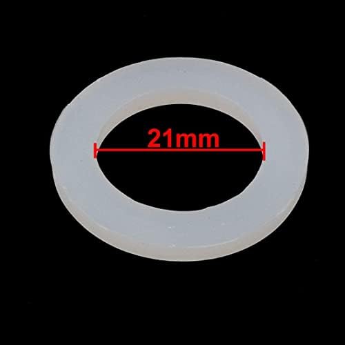 EuısdanAA 31mm x 21mm x 3mm O - Şekilli sızdırmazlık Halkası Silikon Grommet Conta Beyaz (31mm x 21mm x 3mm Anillo de sellado