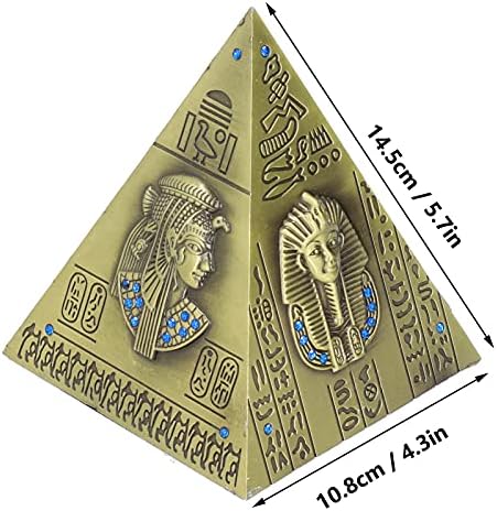 Shanrya Piramit Dekor Süsler için, alaşım Mısır Piramit Modeli ile bir Retro Tasarım Mısır Piramit Modeli için El Sanatları Ornamen