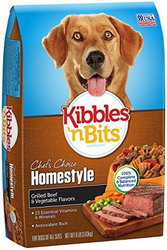 Kibbles ' N Bits Homestyle Izgara Dana Biftek ve Sebze Aromalı Kuru Köpek Maması, 8 Pound
