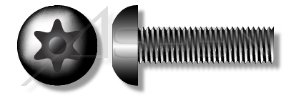 (2500 adet) 8-32X3 / 8 Güvenlik Makine Vidaları Düğme Başkanı Torx Pin Alaşımlı Çelik Düz Aspen Bağlantı Elemanları tarafından