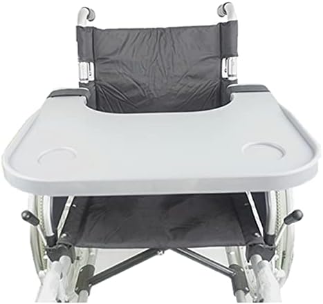 KTTR Yetişkin Tekerlekli Sandalye Tepsisi Masası, Manuel veya Elektrikli Tekerlekli Sandalyeler için Bardak Tutucu ile Engelli