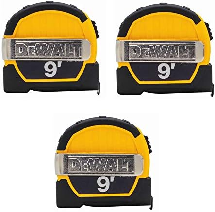 Dewalt DWHT33028M 9ft. Manyetik Cep Mezura, Siyah ve Sarı, 3 Paket