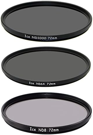 BUZ 72mm İnce ND Filtre Seti ND1000 ND64 ND8 Nötr Yoğunluk 72 10, 6, 3 Durdurma Optik Cam