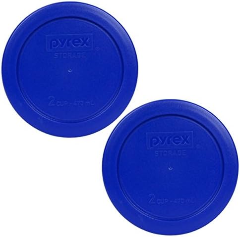 Pyrex 7200-PC 2 Bardak Kobalt Mavisi Yuvarlak Plastik Gıda Saklama Kapağı