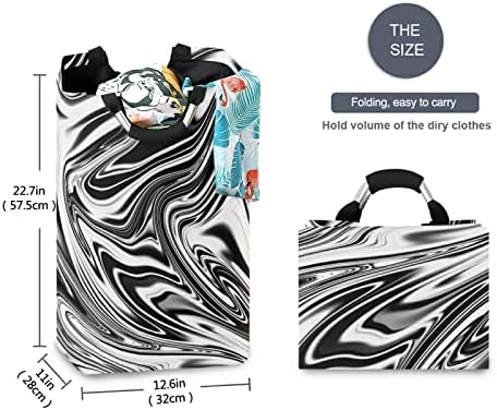 xigua Büyük çamaşır sepeti Galaxy Mermer Katlanabilir Giysi Sepet, su geçirmez Kreş Depolama Bin Kolu ile Giyim Sepetleri için
