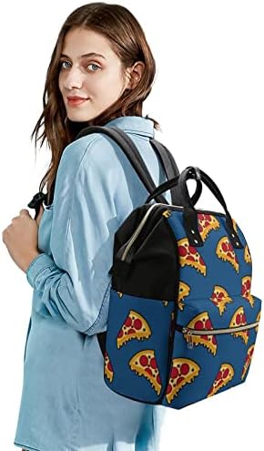 Pizza Doodle Bezi Çanta Sırt Çantası Şık Analık Bez Torba İşlevli Su Geçirmez Seyahat Hemşirelik Omuz Sırt Çantası