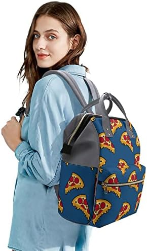Pizza Doodle Bezi Çanta Sırt Çantası Şık Analık Bez Torba İşlevli Su Geçirmez Seyahat Hemşirelik Omuz Sırt Çantası