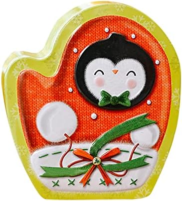 Noel Şeker Teneke Dekoratif Yuvarlak Teneke Kutular Noel Şeker Çerez Ambalaj Kapları Parti Iyilik Noel için
