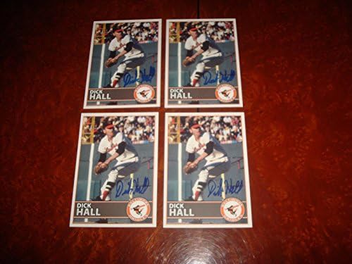 Dick Hall İmzalı Otantik İmza 1966 Orioles Takımı Sayı 3.5X5 Kartpostal-MLB Kesim İmzaları