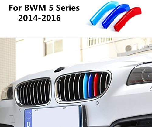 Longzhımeı Fit BMW 5 serisi ıçin E39 520i 535i 525i 528i 530i 1995-2003 M-Renkli ön ızgara Ekle Trim Şeritler ızgara kapağı 3
