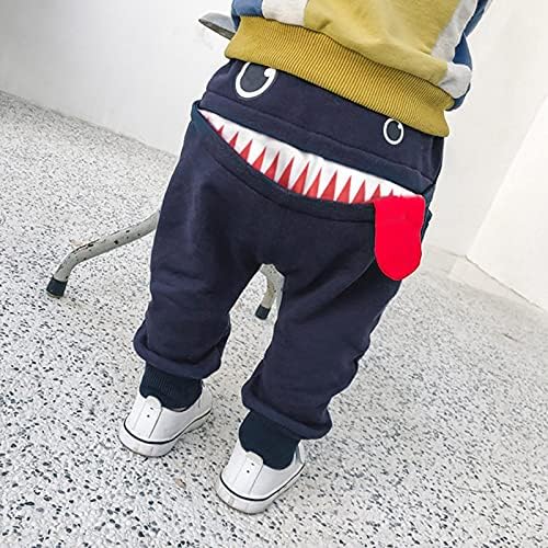 Bebek Çocuk Çocuk Erkek Kız Karikatür Köpekbalığı Dil Harem Pantolon Pantolon Pantolon Uzun Kollu Peluş Sıcak Ceket Ceket V1651