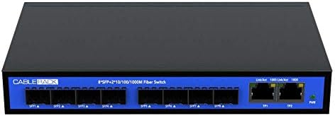 Sekiz Tekli SFP Alıcı-Vericili CableRack 8 Portlu SFP Yönetilmeyen Ethernet Optik Anahtarı