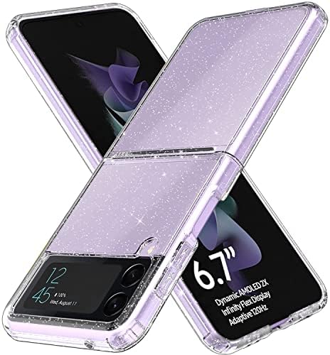 wegoodsun Kılıf Samsung Galaxy Z Flip 3 5G için Uyumlu (2021 Yayın), koruyucu Glitter Telefon Kılıfı ile Sparkle ve Darbeye Koruma