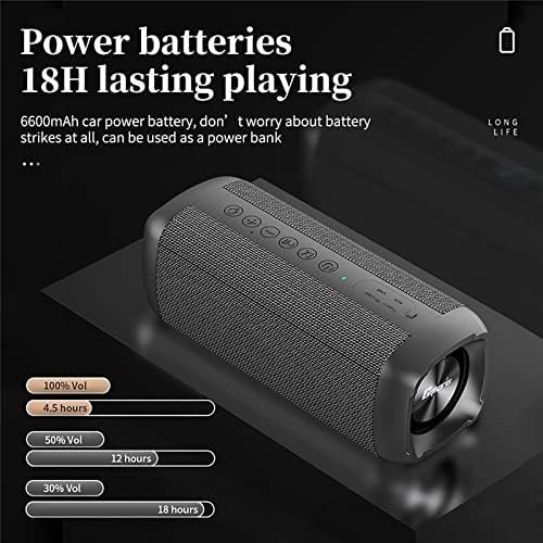 HANZHIWEI Cyborıs Yeni 60w Yüksek Güç-Su Geçirmez-Kablosuz Bluetooth Subwoofer TWS-Stereo Hoparlör (Siyah)
