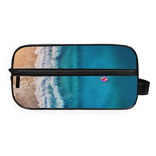 Seyahat makyaj çantası Naylon Dopp Kiti Tıraş Çantası Plaj Güzel Bule Dalgalar Makyaj Çantası Kozmetik Organizatör Erkekler Kadınlar