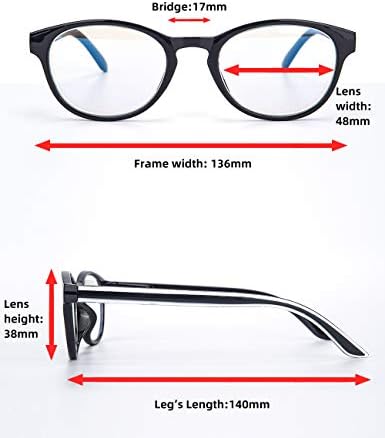 LANLANG 3-Pack mavi ışık Engelleme okuma gözlüğü Kadınlar için mavi ışık filtresi Gözlük Engelleme UV bilgisayar gözlük L-L009