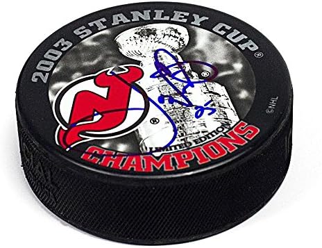 Joe Nieuwendyk New Jersey Şeytanları İmzalı 2003 Stanley Kupası Diski-İmzalı NHL Diskleri