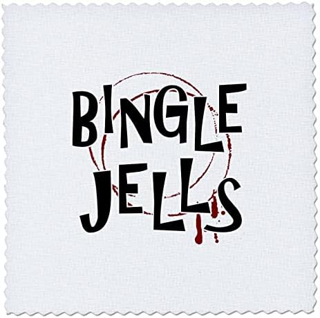 3dRose Sarhoş Selamlar Tasarım - Bingle Jells-on Kırmızı Şarap Lekesi. - Yorgan Kareleri (qs_352531_10)