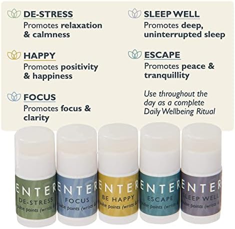 Kokulu Aromaterapi Balsamı Dikkatli Minis Hediye Seti-İyi Uyu, Stres Giderici, Kaçış, Mutlu Ol ve Odaklan Kokulu Stres Giderici