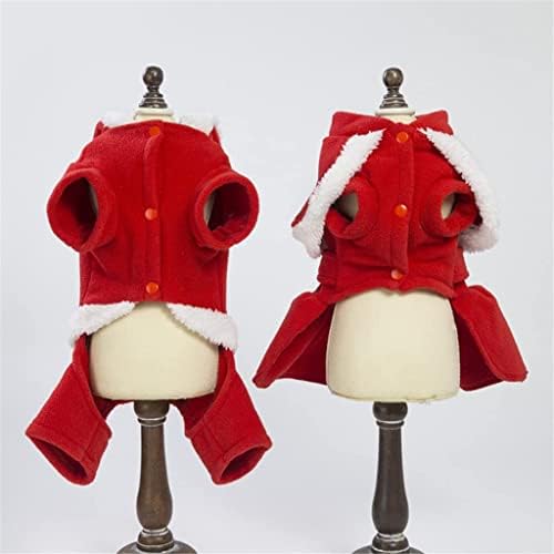 Bataklık Köpek Giysileri Tulum Kız Köpek Elbise Noel Köpek Kıyafeti Noel Pet Giyim Sıcak Kış Köpek Kostüm Ceket Ceket Giyim (Renk: