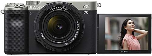 Sony a7c Aynasız Tam Çerçeve Kamera 2 Lens Kiti Vücut ile 28-60mm F4-5.6 + 50mm F1.8 SEL50F18 Gümüş ILCE7CL/S Paketi ile Deco