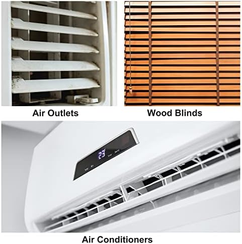 MECCANIXITY Kör Silgi Fırça Temizleme Aracı ile 4 Ekstra Mikrofiber Kollu için Pencere Panjur, Klimalar, tavan Vantilatörleri,