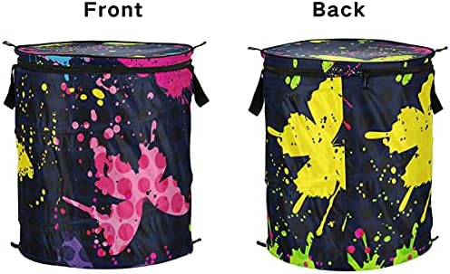 Kelebekler Renkli Pop Up Çamaşır Sepeti Katlanabilir Kapaklı Kirli Giysiler Sepet çamaşır sepeti Depolama Sepet Organizatör için