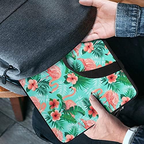 Egzotik Flamingolar Tropikal Palmiye Yaprakları Laptop çantası Su Geçirmez Taşıma Çantaları Evrak Çantası Uyar Dizüstü/E-kitaplar/Tablet
