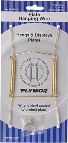 Plymor Beyaz Vinil Kaplama Duvara Monte Plaka Askısı (2 Paket), 6.125 H x 3 W x 0.5 D (8 - 10 Plakalar için)