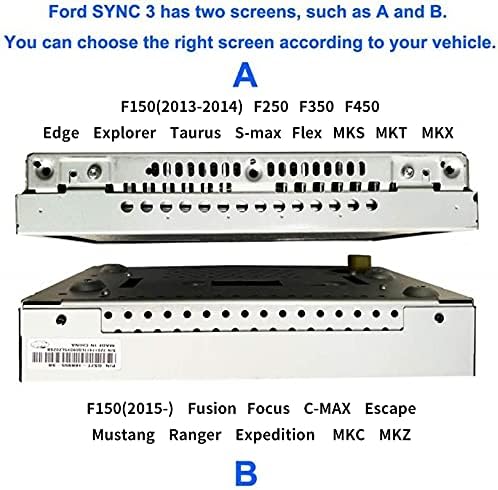 BestRefitCar SYNC 2 için 3 Yükseltme kiti Ford Lincoln için, Destek Kablosuz Carplay / Özelleştirmek Duvar Kağıdı / Oyun Video,
