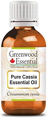 Greenwood Uçucu Saf Cassia Uçucu Yağ (Cinnamomum Cassia)100 % Doğal Terapötik Sınıf Buhar Distile 5 ml (0.16 oz)
