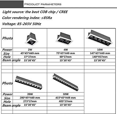 MZXUN Dim LED Downlight Spot ışık kapalı gömme aydınlatma lineer bar lazer bıçak tavan hattı lambası 2 W/4 W / 10 W/20 W / 30