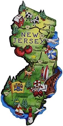 Hazine Guruları New Jersey Eyaleti Artwood Jumbo Buzdolabı Mıknatısı