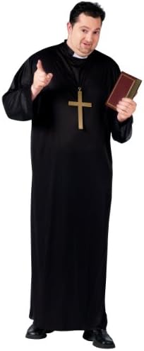 Eğlenceli Dünya Artı Boyutu Rahip Kostüm