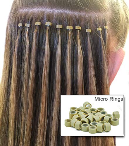2500 pcs Saç Uzantıları Mikro Yüzükler Linkler Boncuk, 5mm Silikon Kaplı Boncuk için insan saçı postiş Aracı-Çok renkli