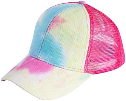 JKRED Kravat Boya beyzbol şapkası Kadın Erkek Nefes Örgü Doruğa Kap Sunmer Şapka Renkli
