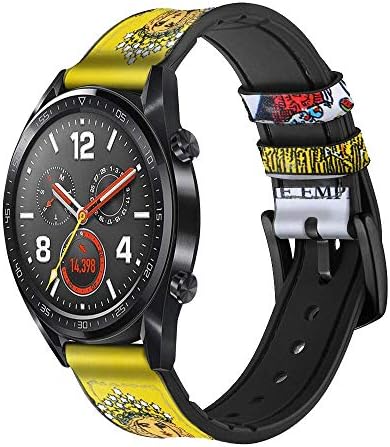 CA0451 Tarot Kartı İmparatoriçe Deri ve Silikon akıllı saat Band Kayışı Kol Saati Smartwatch akıllı saat Boyutu (22mm)