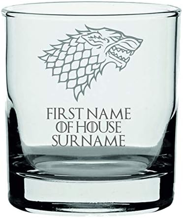 Lapal Boyut (Özel) Kişiselleştirilmiş House Stark Game of Thrones İlham Viski Bardağı