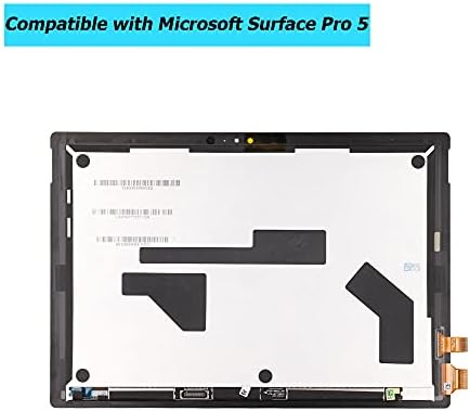 Vvsıaleek Yedek LCD ekran ile Uyumlu Microsoft Surface Pro 5 Modeli 1796 LP123WQ1 LCD Dokunmatik Ekran Digitizer Tam Meclisi
