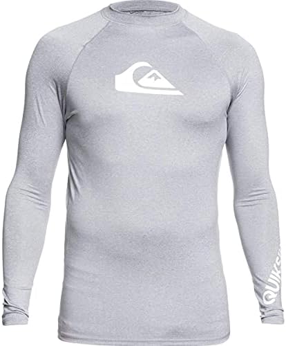 Quiksilver erkek Tüm Zaman Uzun Kollu Rashguard UPF 50 Güneş Koruma Sörf Gömlek