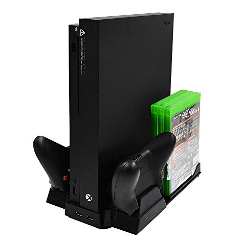 OSTENT Dikey Soğutma Soğutucu Xbox One X Konsol Denetleyicisi için Şarj Disk Depolama Standı