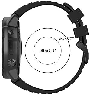 Bossblue ile Uyumlu Garmin Fenix 6X Bantları, Solf Silikon Yedek Band için Garmin Fenix 6X GPS / Fenix 6X PRO Smartwatch (Kol