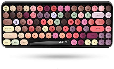 AJAZZ 308i Kablosuz Bluetooth Klavye, Kompakt 84 Tuş, Tablet Klavye, Taşınabilir Mini Klavye, iOS / Android / Windows ile Uyumlu