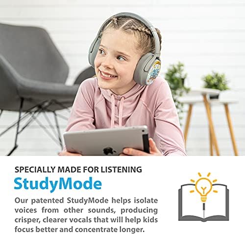 ONANOFF BuddyPhones Cosmos + Hacim Sınırlı Aşırı Kulak Bluetooth Aktif Gürültü Önleyici kulaklıklar ile Çocuklar için Ayrılabilir